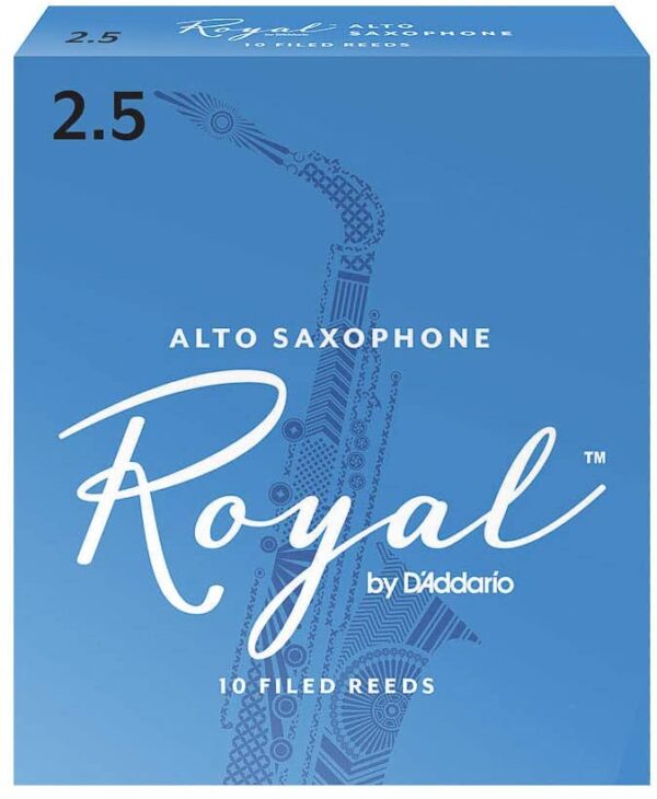 D'Addario Royal 2.5 Alto Saxophone Reeds - 10 Pack